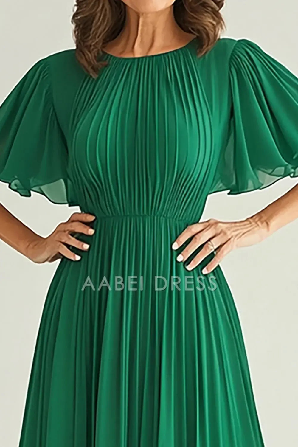 AABEI DRESS Mother Of The Bride Dress Elegant A Line Ruched Flowing Sleeves Exquisite Formal Wear Dresse