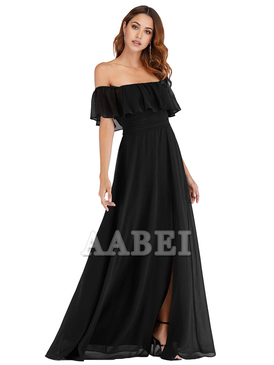 Bridesmaid Dresses Off The Shoulder Bridesmaid Dresses Side Split Beach Maxi Formal Dress Wedding Guest Dresses