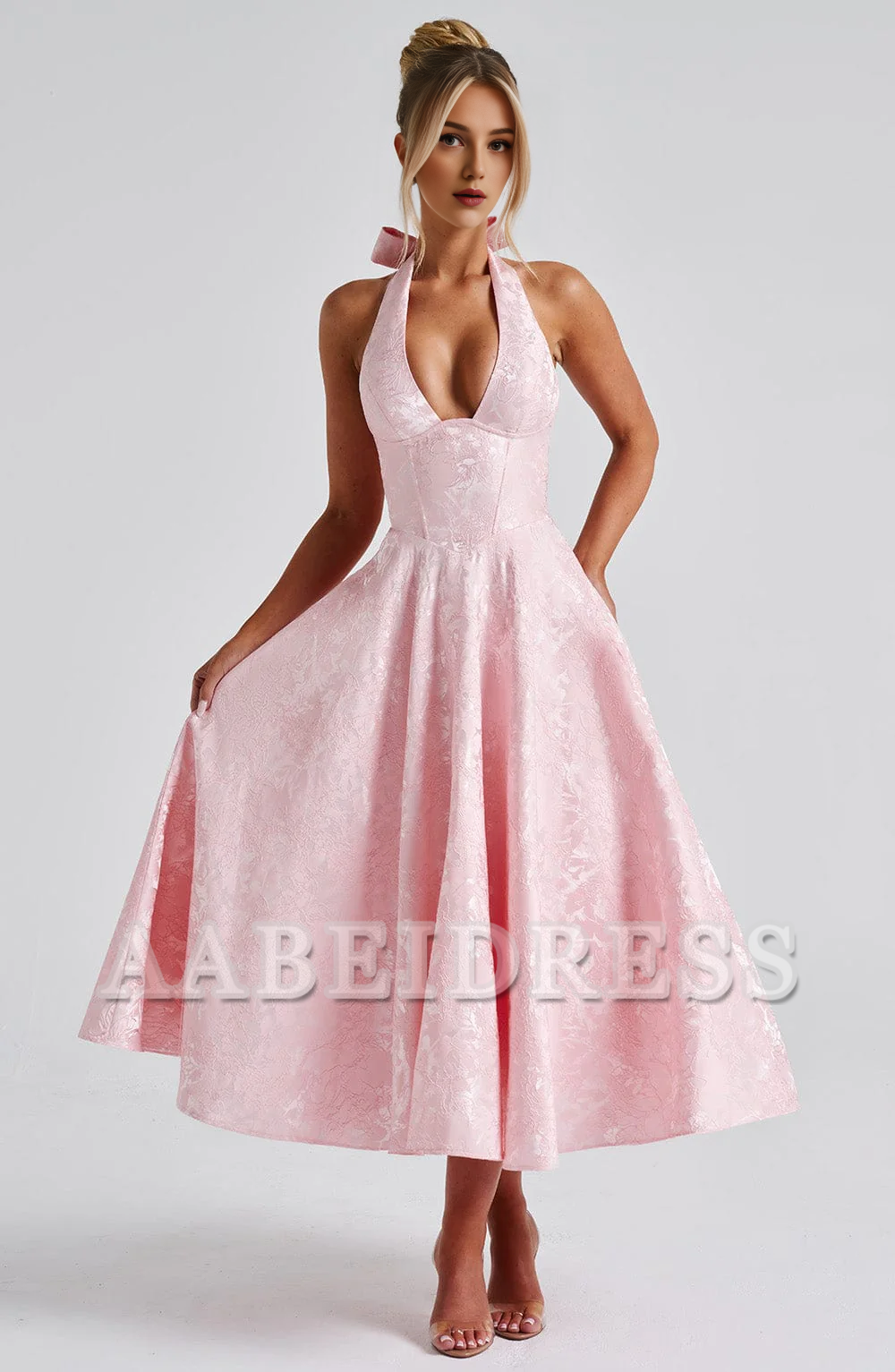 Formal Wear Dresses Bridesmaid Dresses A Line Plunge Neckline Backless Sexy Dresses High Quality Wedding Guests Dresses