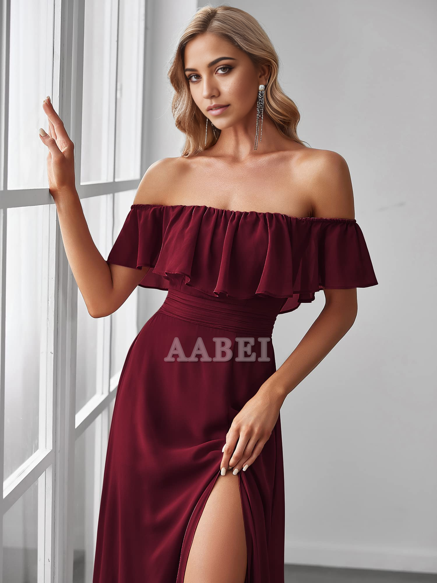 Bridesmaid Dresses Off The Shoulder Bridesmaid Dresses Side Split Beach Maxi Formal Dress Wedding Guest Dresses