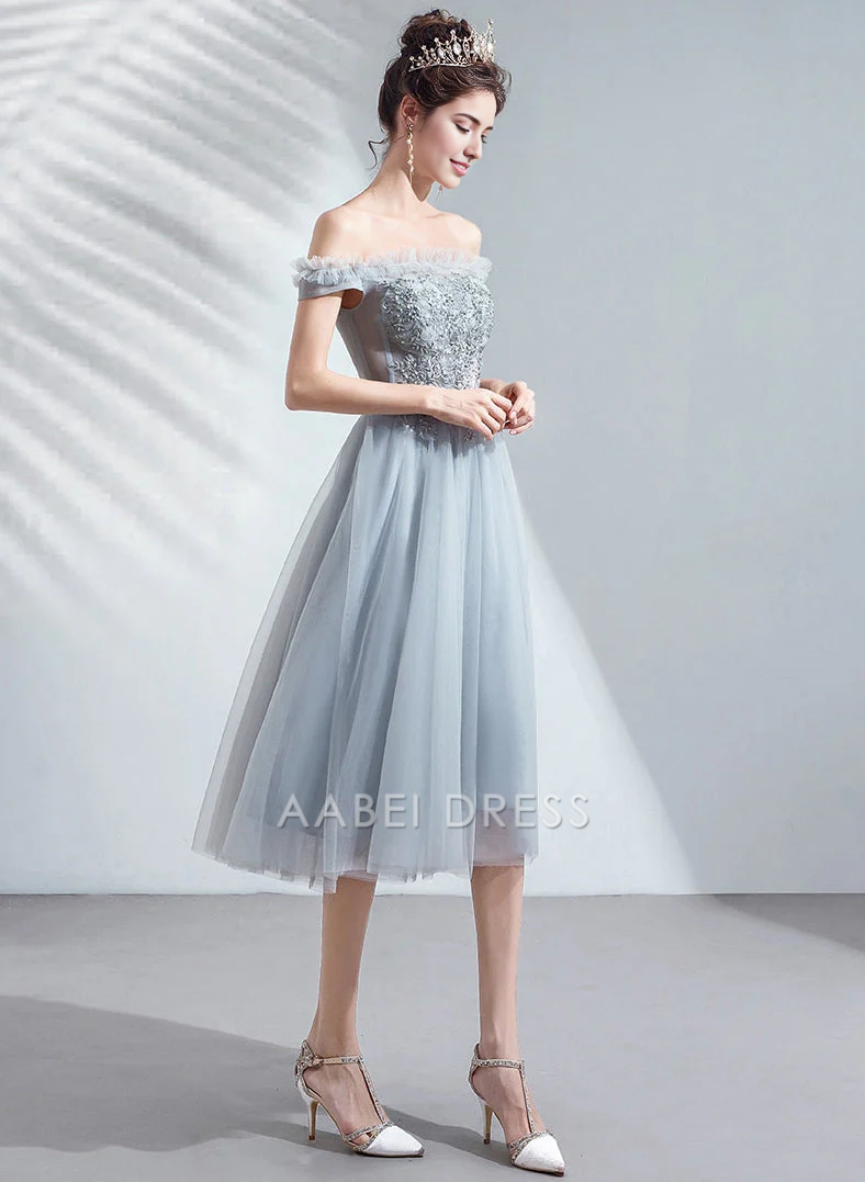 AABEI DRESS Party Dress A Line Off Shoulder Ruched Lace Applique Fantastic Prom Dress