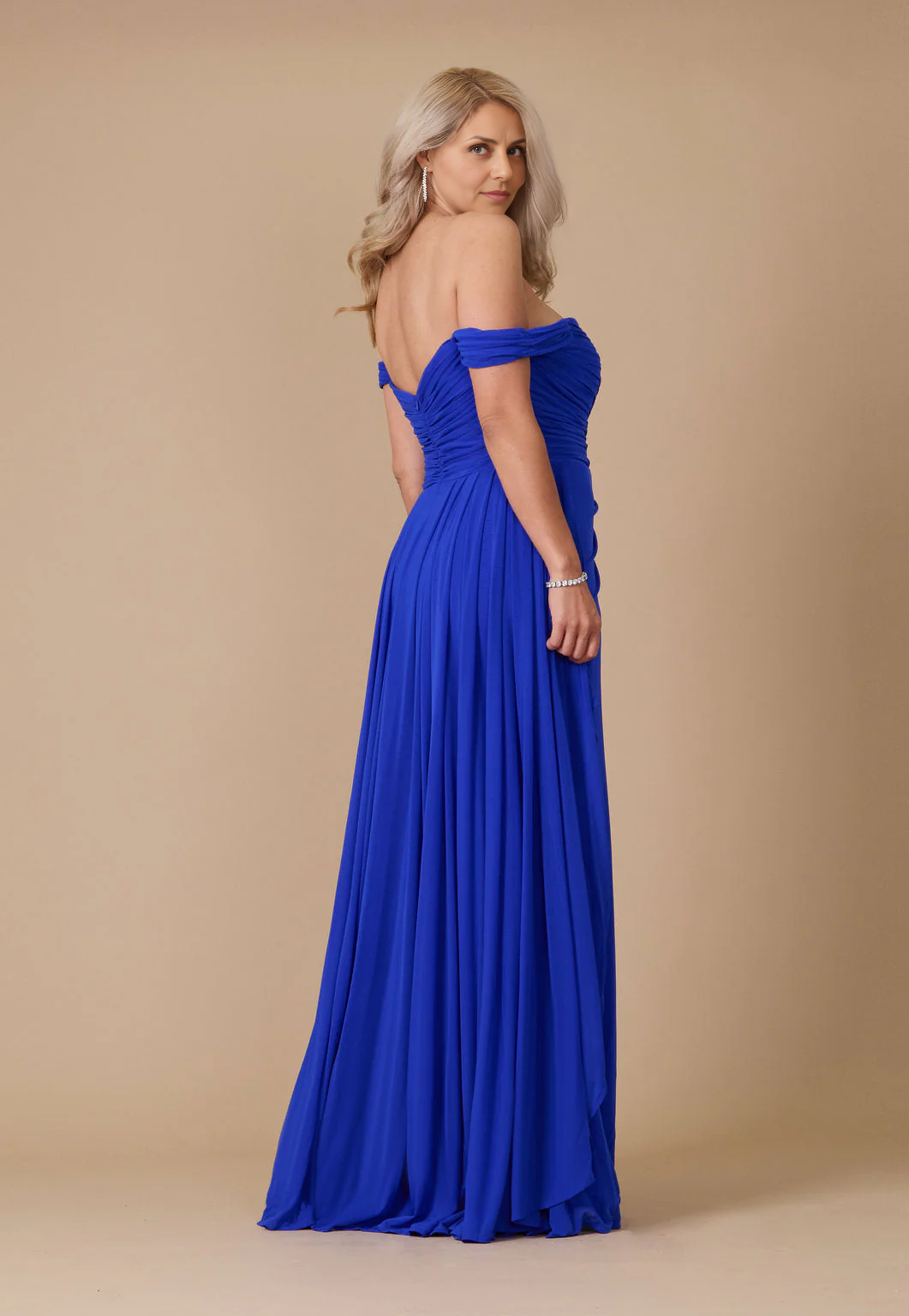 AABEI DRESS Formal Wear Dresse Fashion Off-Shoulder Backless Side Fork Pleated Plus Size Long Mother Of The Bride Dress