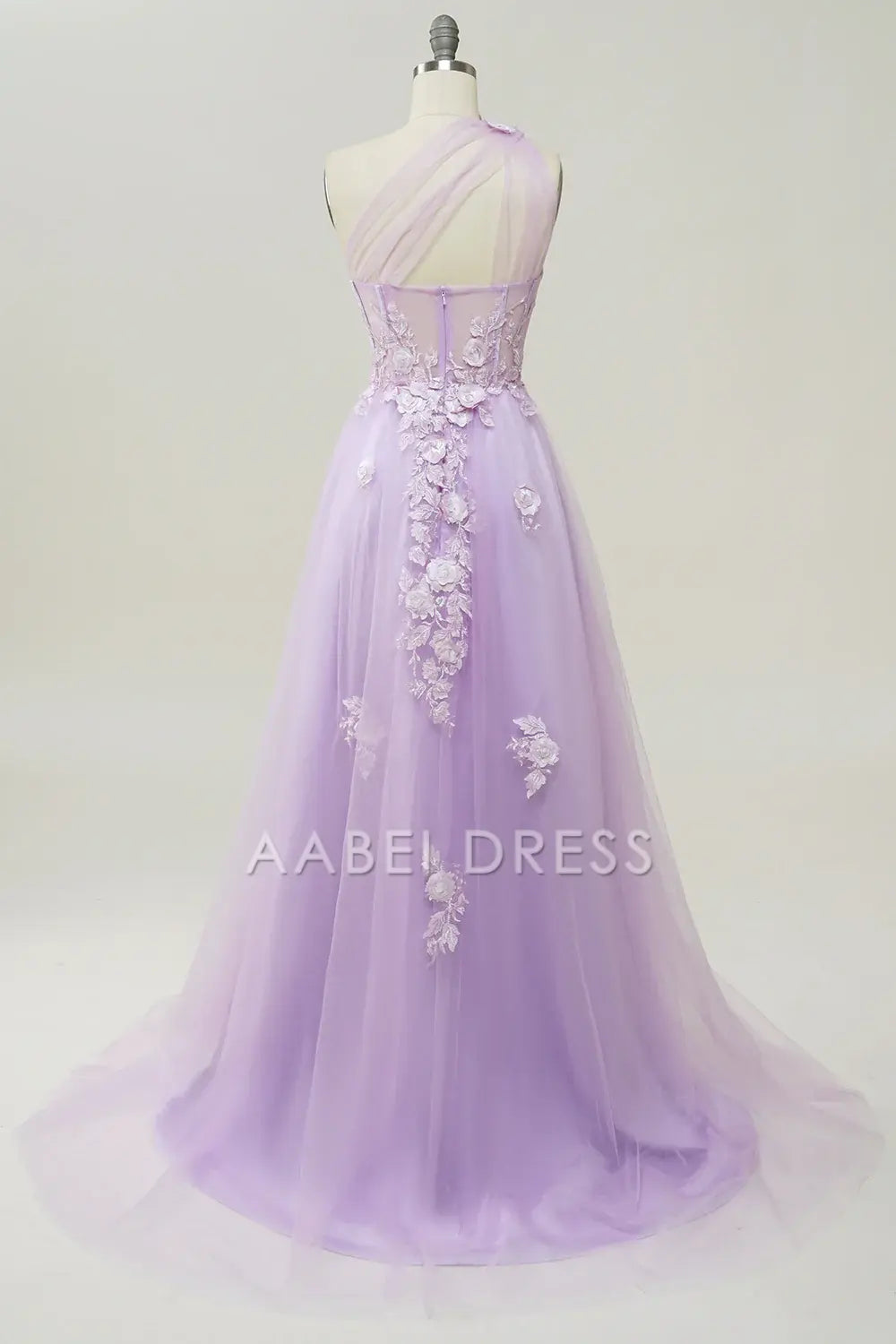 AABEI DRESS Hot Sale Prom Dress Exquisite A Line One Shoulder With Romantic Appliques Long Formal Dress