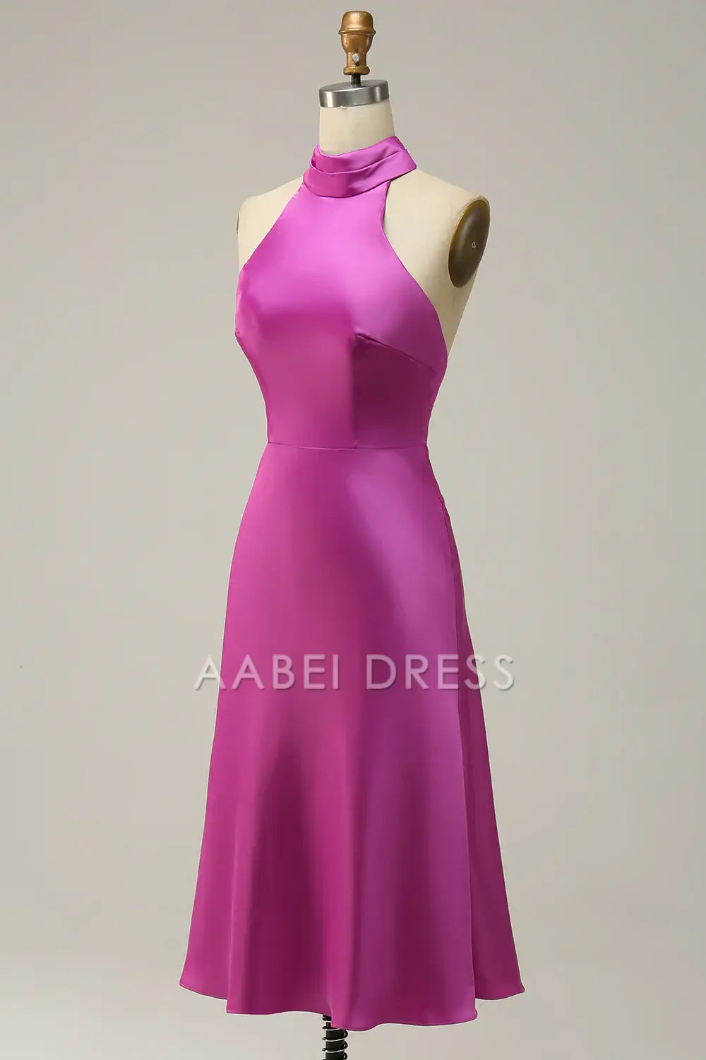AABEI DRESS Hot Sale Prom Dress Fashion Sheath Halter Neck Open Back Short Skirt Simple Formal Dress