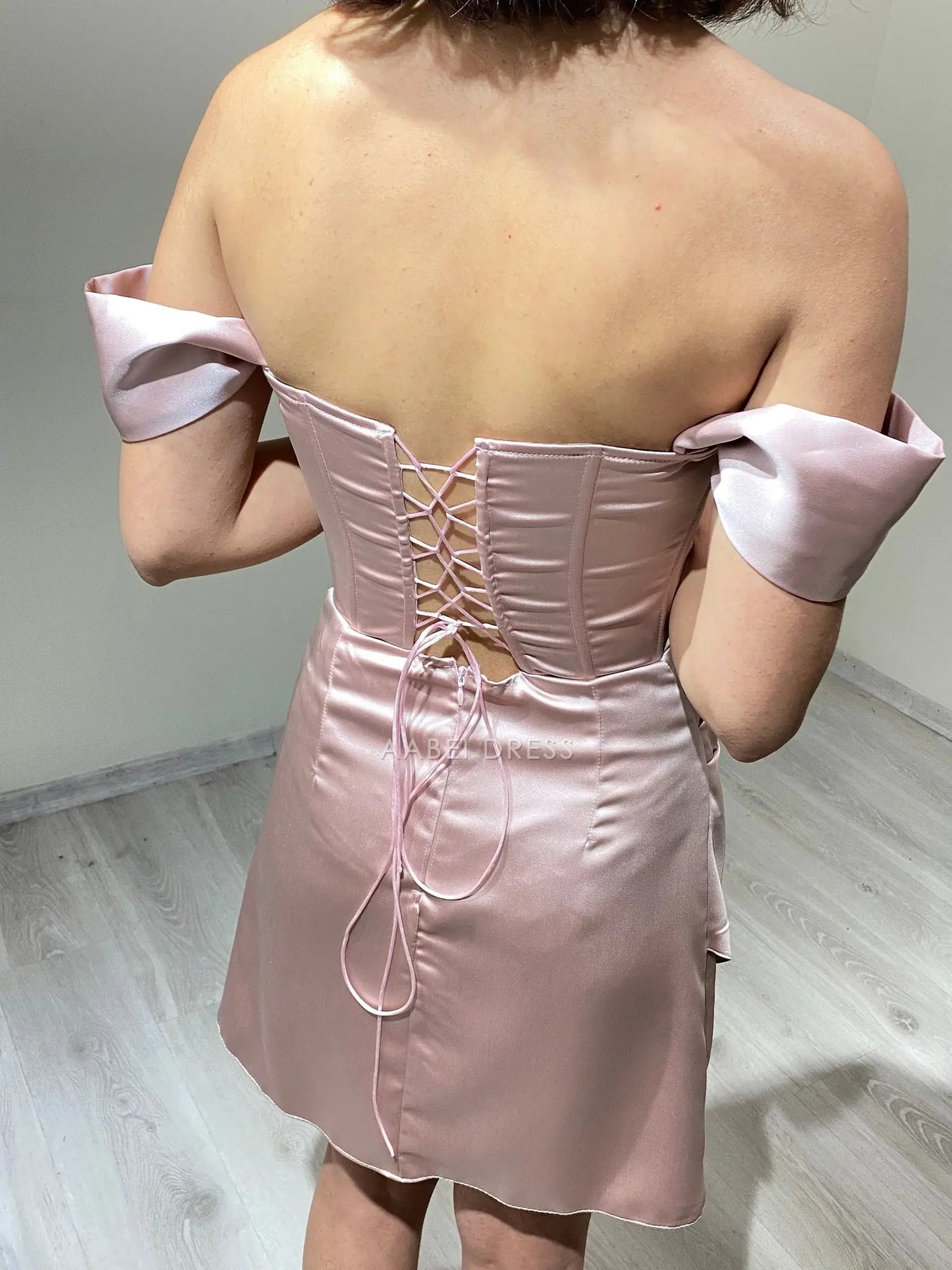 AABEI DRESS Party Dress Charming Off Shoulder Pleated Corset Sexy Short Homecoming Dress