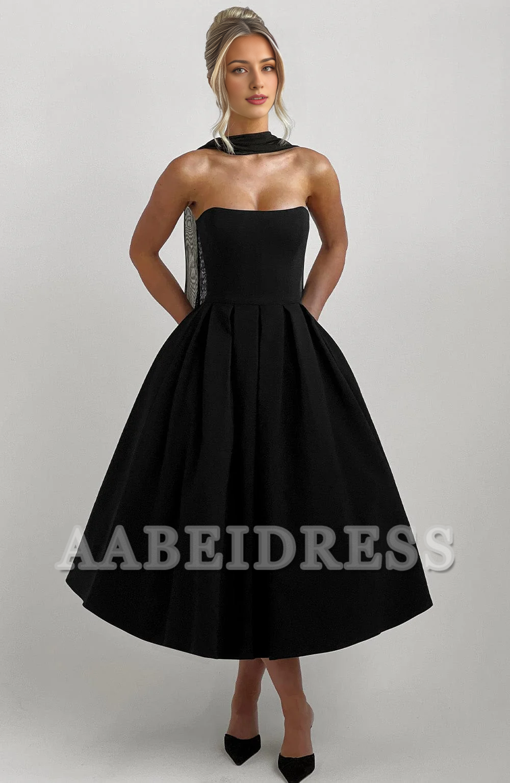 Formal Wear Dresses Bridesmaid Dresses A Line Strapless Backless Elegant Exquisite Dresses Wedding Guests Dresses