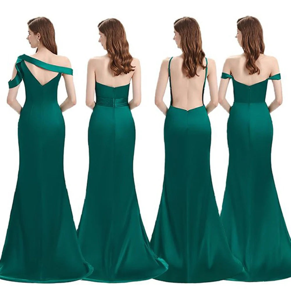 Bridesmaid Dresses Elegant Mixed Mermaid Satin Side Split