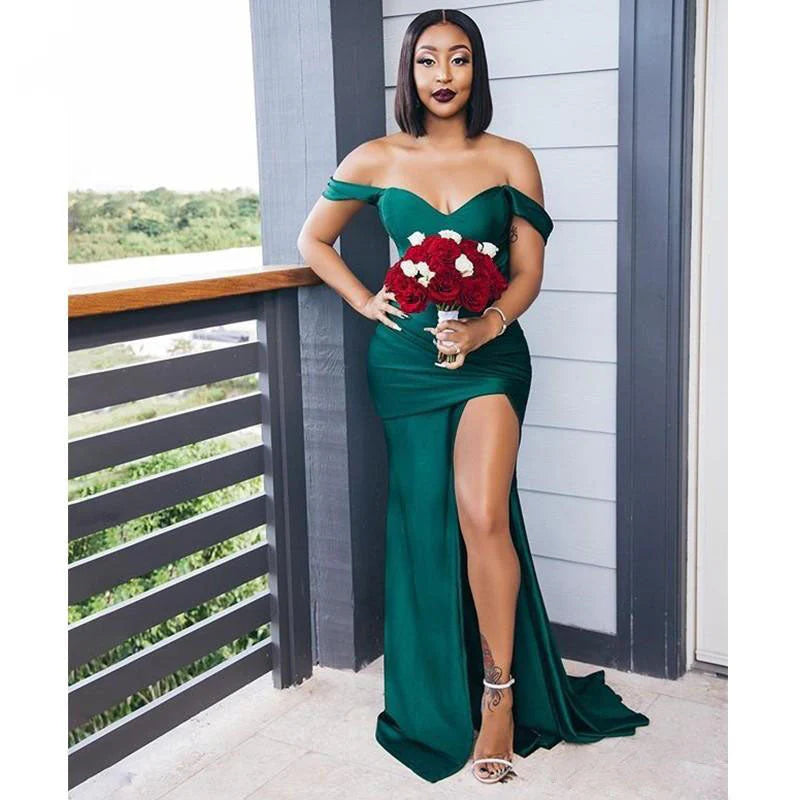 Bridesmaid Dresses Elegant Mixed Mermaid Satin Side Split