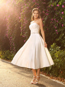 Wedding Dresses Princess Sweetheart Beading Sleeveless Short Satin