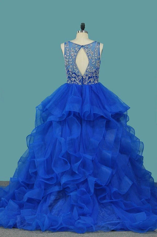 Tulle Quinceanera Dresses V Neck A Line