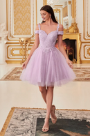 AABEI DRESS Hot Sale short Prom Dress off shoulder Sweetheart Open Back Lace Applique Homecoming Dresses