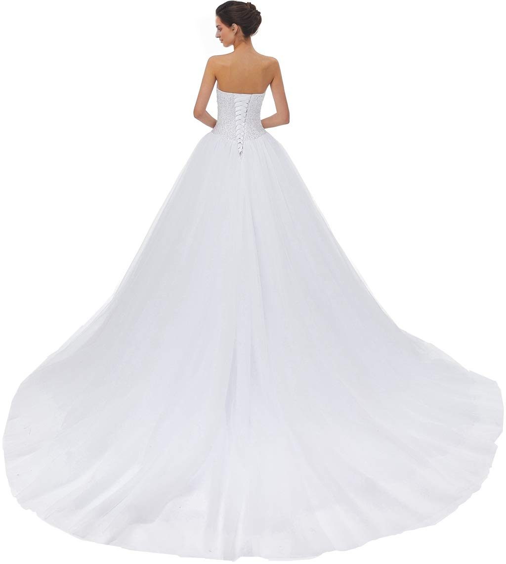 Wedding Dress A-line Sweetheart Tulle Train Atmosphere Formal Women's Dresses