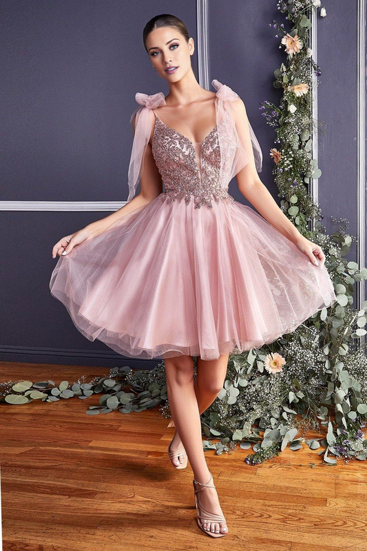AABEI DRESS Hot Sale short Prom Dress Exquisite A-line sleeveless V-neckline lace applique Homecoming Dresses