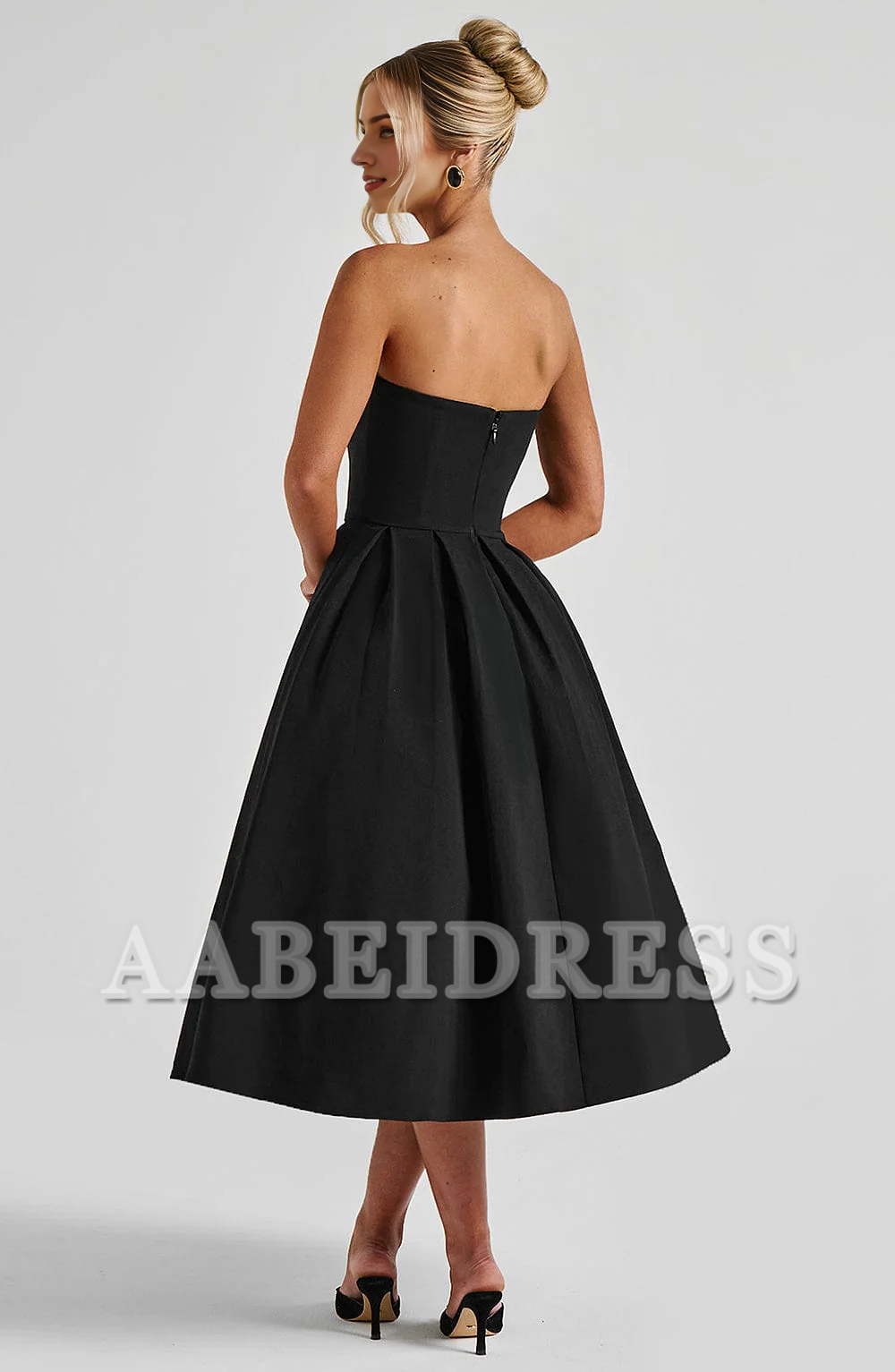Formal Wear Dresses Bridesmaid Dresses A Line Strapless Backless Elegant Exquisite Dresses Wedding Guests Dresses