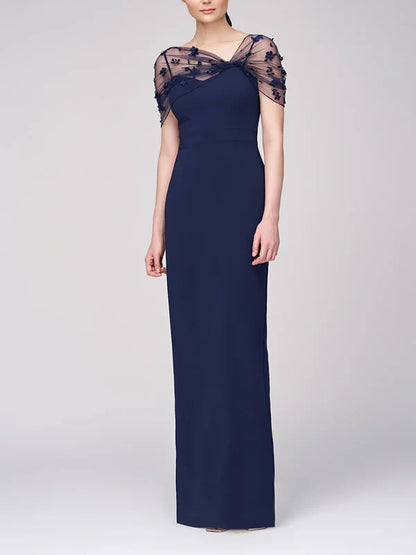 Mother Of The Bride Dress Sheath Column Spaghetti Straps Sleeveless Floor Length