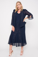 AABEI DRESS Formal Wear Dresse Elegant two piece Jacket 3/4-Length Sleeves Plus Size Mother Of The Bride Dress