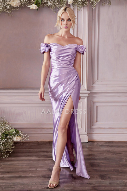 AABEI DRESS Hot Sale Prom Dress Elegant Off Shoulder Sweetheart Neckline Pleated Side Fork Long Evening Dress