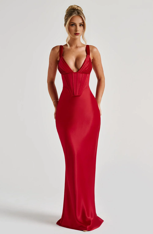 Formal Wear Dresses Bridesmaid Dresses Elegant Mermaid Pleated Cups Adjustable Shoulder Straps Dresses Wedding Guests Dresses