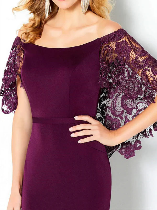 Mother Of The Bride Dresses Sheath Off-The-Shoulder With Lace