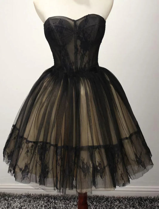 AABEI DRESS Party Dress A-Line Off Shoulder Sweetheart Lace Homecoming Dress