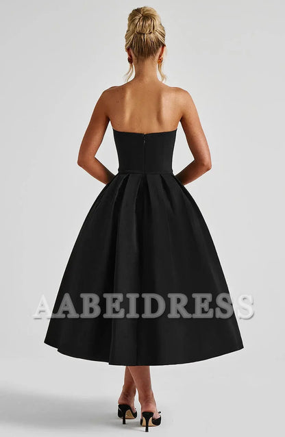 Formal Wear Dresses Bridesmaid Dresses A Line Strapless Backless Elegant Exquisite Dresses Wedding Guests Dresses