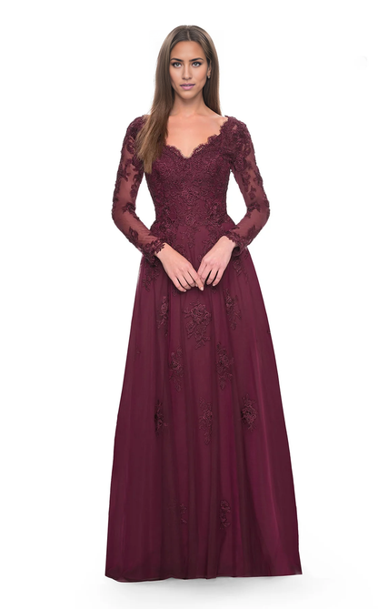 Mother of the Bride Dress V Neck Long sleeves Wedding Guest Elegant Dignified Lace Dresses