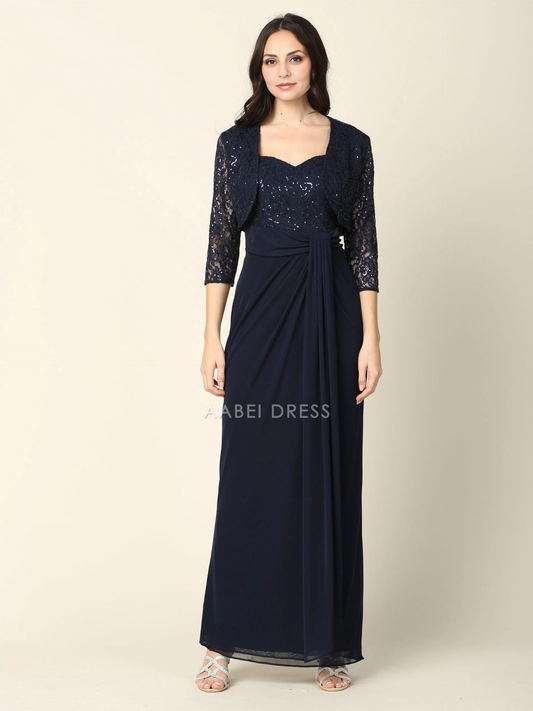 AABEI DRESS Formal Wear Dresse Elegant Sweetheart Neckline 2 Piece Jacket 3/4 Sleeve Fashion Mother Of The Bride Dress