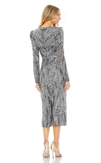 Mother of the Bride Dress V Neck Formal Wedding Guest Long Sleeves Elegant Sequin Dresses