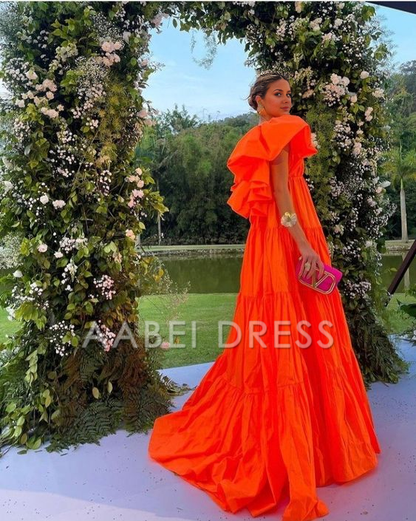 AABEI DRESS Prom Dress A-Line Deep V Neck Short Sleeves Pleated Long Exquisite Adoration Dress