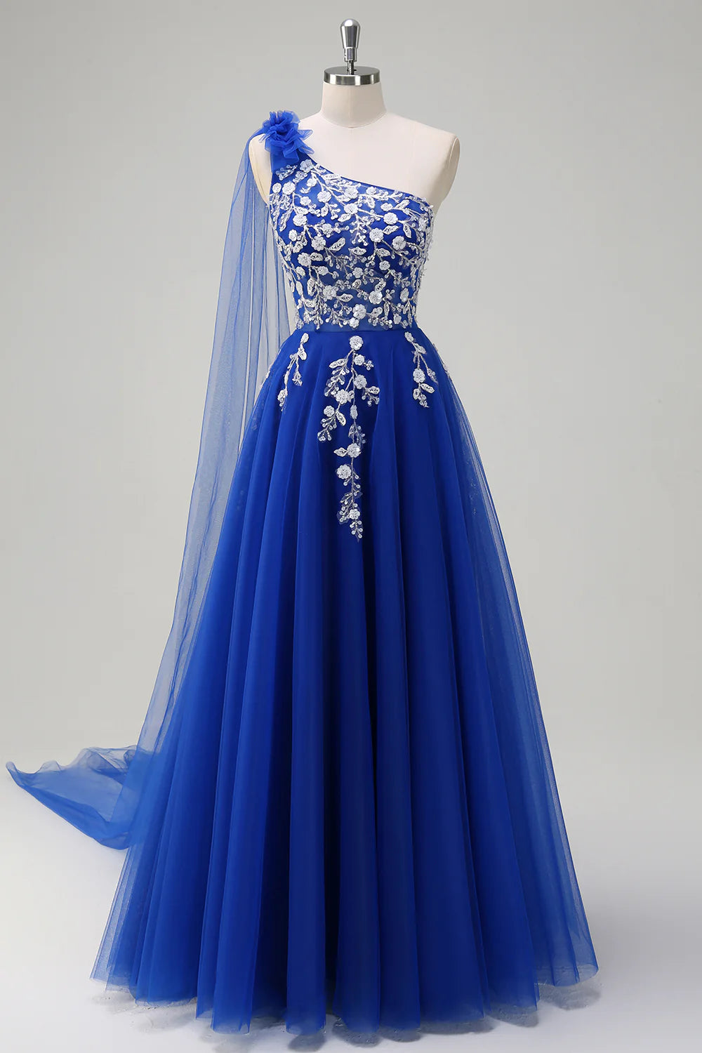 AABEI DRESS Hot Sale Prom Dress Gorgeous A-Line One Shoulder Corset Romantic Floral Long Party Dress
