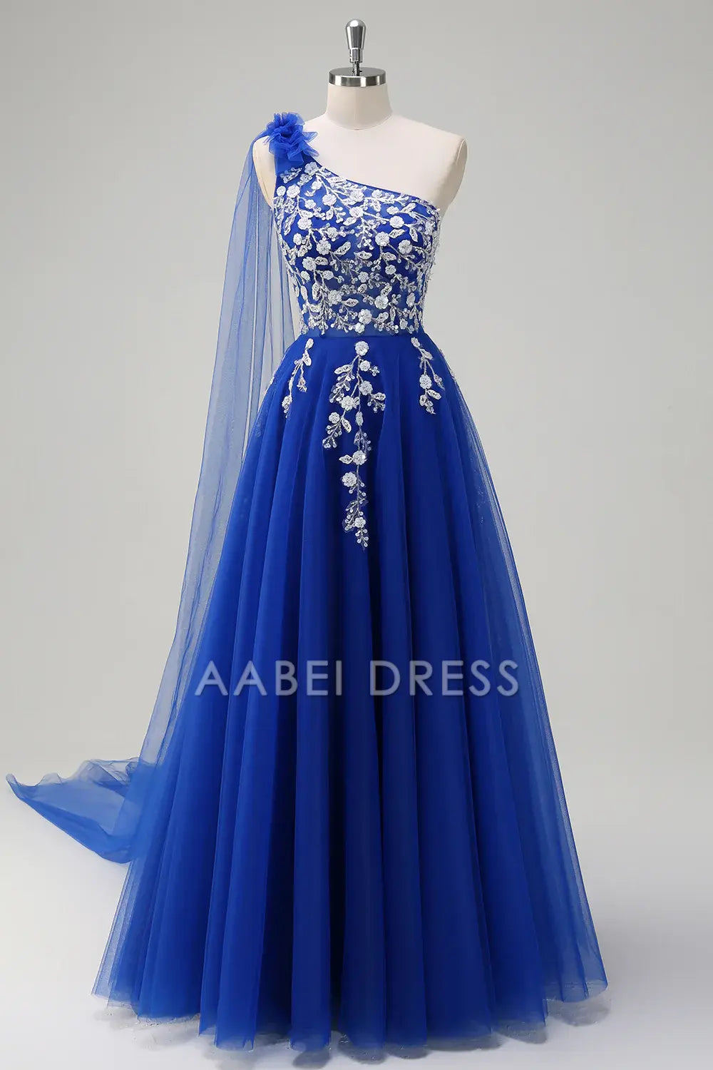 AABEI DRESS Hot Sale Prom Dress Gorgeous A-Line One Shoulder Corset Romantic Floral Long Party Dress