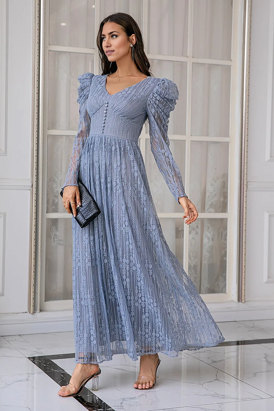 Mother of the Bride Dress Lace Long with Sleeves