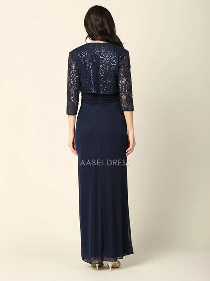 AABEI DRESS Formal Wear Dresse Elegant Sweetheart Neckline 2 Piece Jacket 3/4 Sleeve Fashion Mother Of The Bride Dress