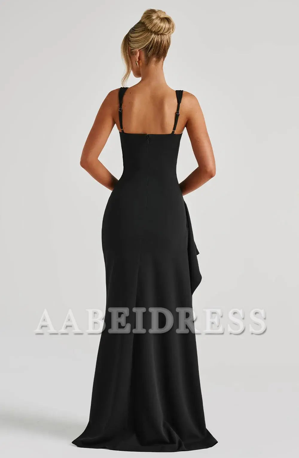Formal Wear Dresses Bridesmaid Dresses Square Neckline Adjustable Shoulder Straps Side Fork Sexy Charming Dresses Wedding Guests Dresses