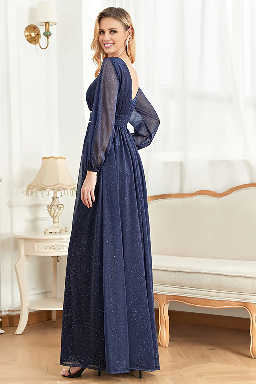 Mother of the Bride Dress Elegant Long Sleeves