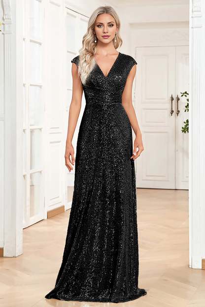 Mother of the Bride Dress Champagne Sparkly A-Line With Sleeveless