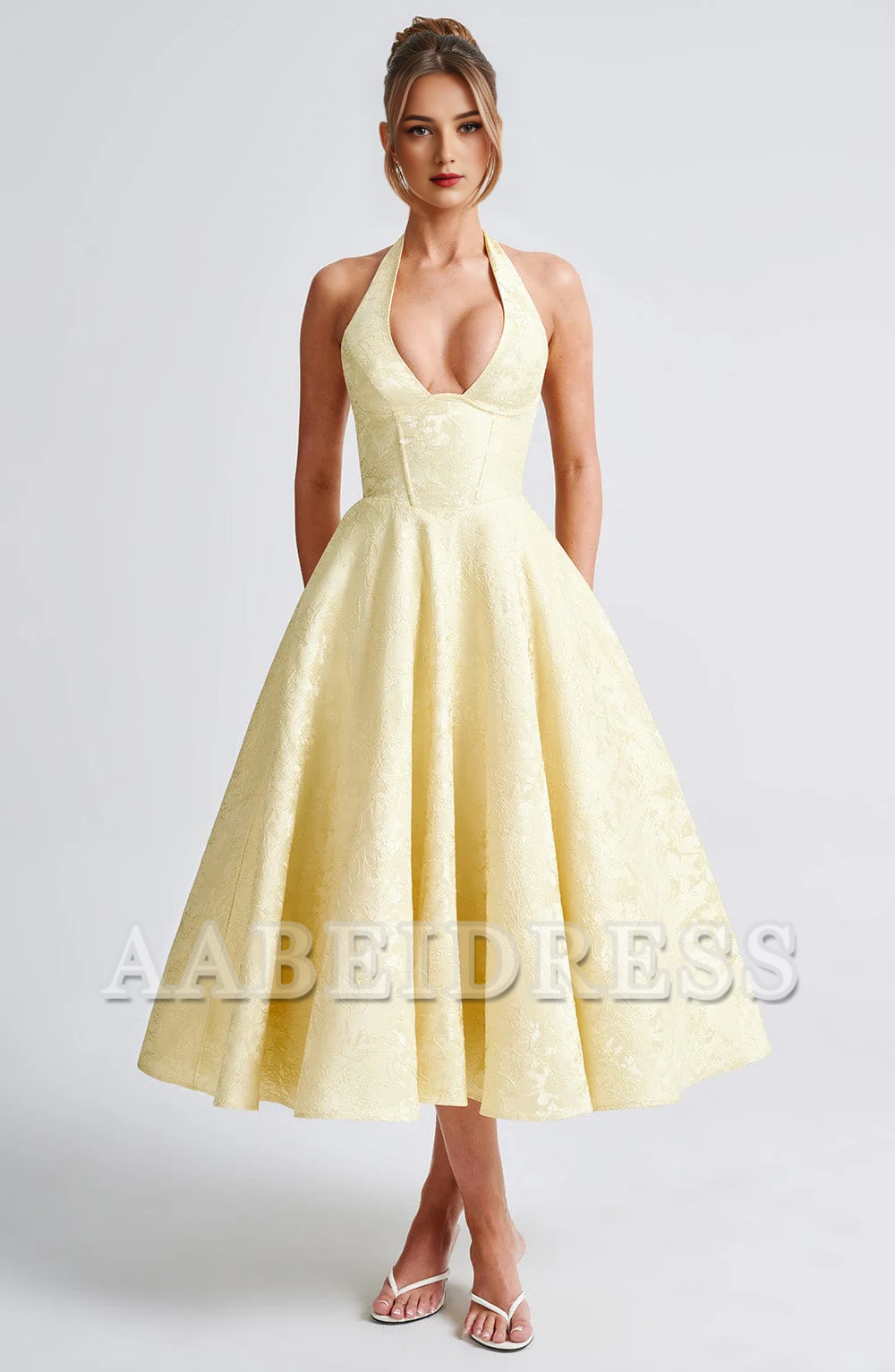 Formal Wear Dresses Bridesmaid Dresses A Line Plunge Neckline Backless Sexy Dresses High Quality Wedding Guests Dresses