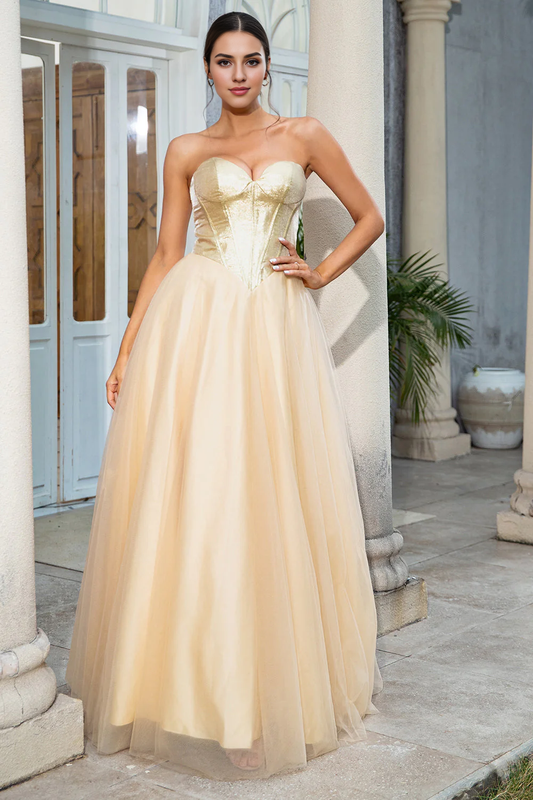 AABEI DRESS Hot Sale Prom Dress Princess Elegant A Line Sweetheart Off Shoulder Backless Long Party Dress