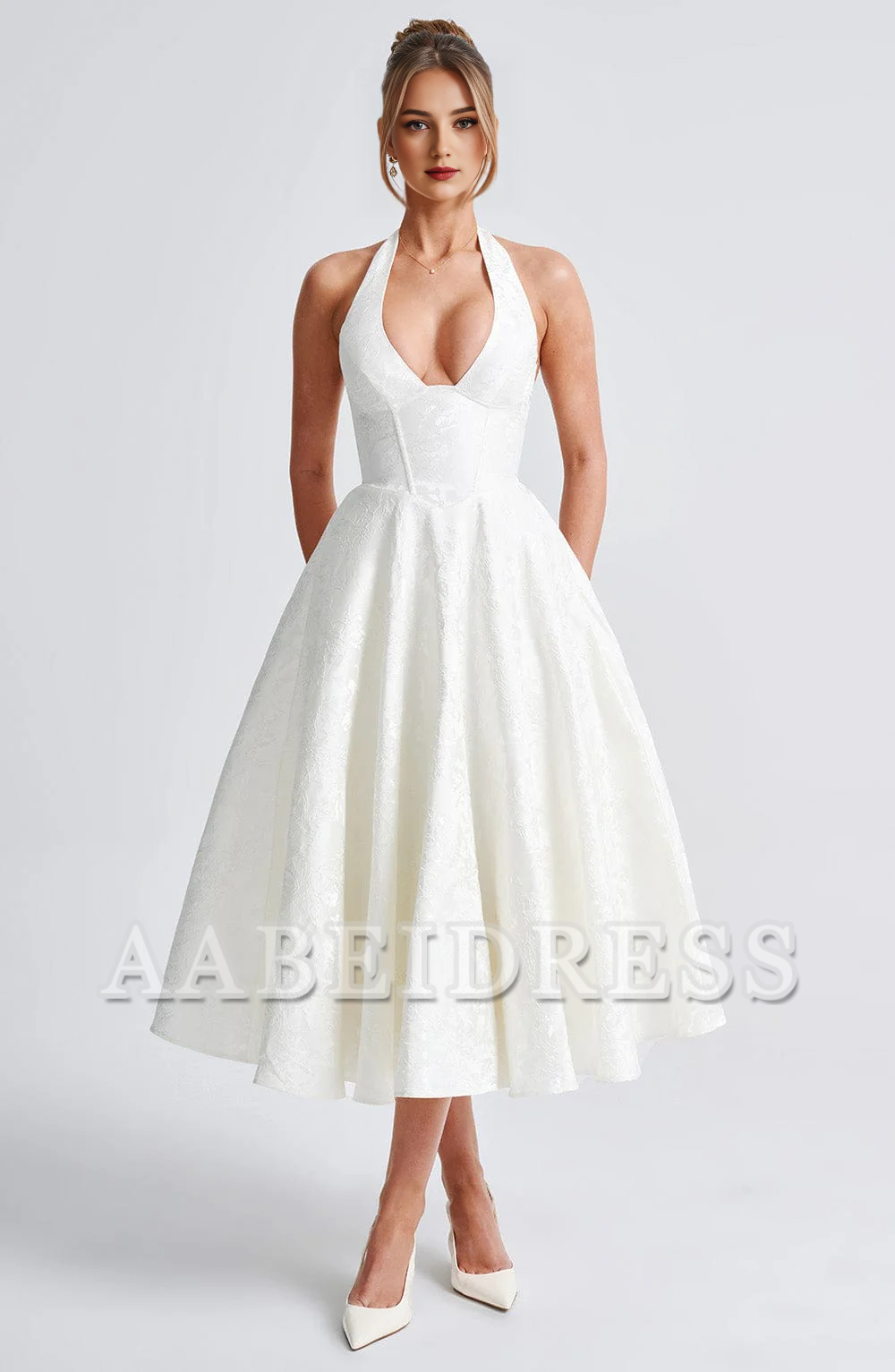Formal Wear Dresses Bridesmaid Dresses A Line Plunge Neckline Backless Sexy Dresses High Quality Wedding Guests Dresses