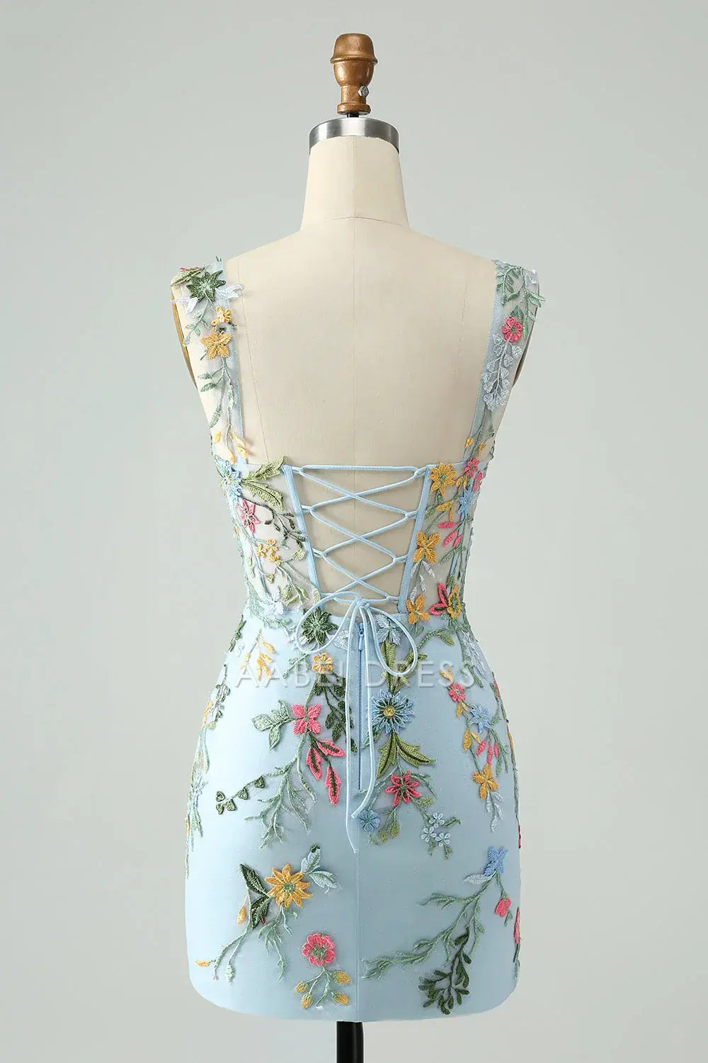 AABEI DRESS Short Party Dress Floral Of the Shoulder Corset Lace Up Backless Fashion Homecoming Dress