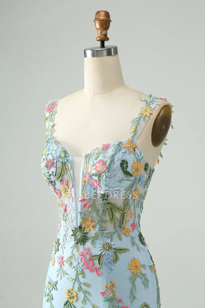 AABEI DRESS Short Party Dress Floral Of the Shoulder Corset Lace Up Backless Fashion Homecoming Dress