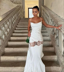 Wedding Dress Spaghetti Strap Backless Lace Elegant Sexy Personality Long Formal Dresses