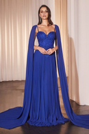 AABEI DRESS Formal Wear Dresse Pleated A Line Spaghetti Strap Lace Bodice Sweetheart Cape Sleeves Fashion Mother Of The Bride Dress