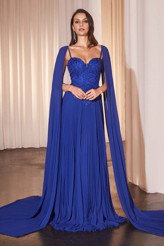 AABEI DRESS Formal Wear Dresse Pleated A Line Spaghetti Strap Lace Bodice Sweetheart Cape Sleeves Fashion Mother Of The Bride Dress