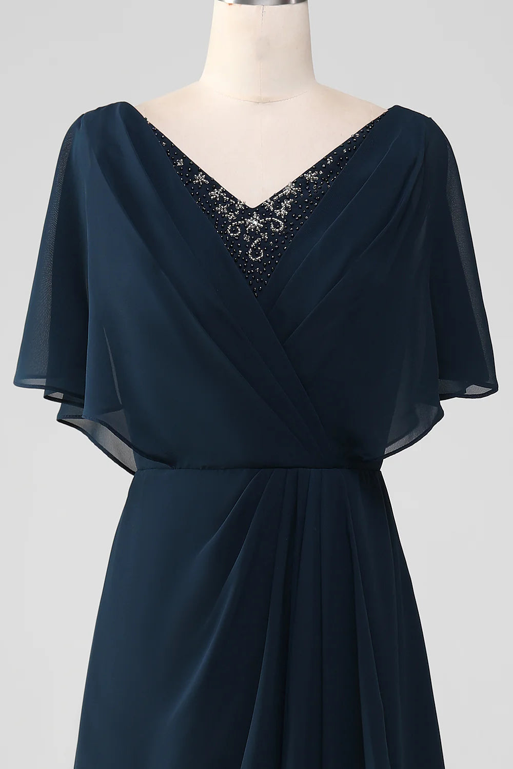 Mother of the Bride Dress Asymmetrical Sequins Chiffon With Beading