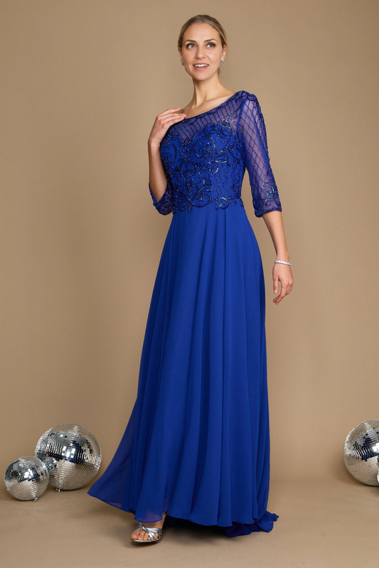 AABEI DRESS Formal Wear Dresse A Line Round Neck 3/4 Sleeve Exquisite Mother Of The Bride Dress