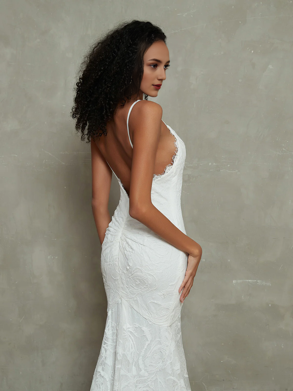 Wedding Dresses Spaghetti Straps V Neck Mermaid Cultivate oneself Bohemian style Lace Beach Dresses