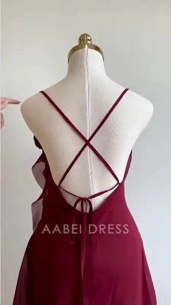 AABEI DRESS Short Party Dress Sleeveless Lace Up Backless Ruched Fashion Homecoming Dress