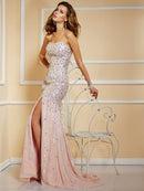 A-Line/Princess Beading Strapless Sleeveless Long Chiffon Dresses