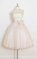AABEI DRESS Short Party Dress Elegant A-line Strapless Bowknot Vintage Sweet Homecoming Dress